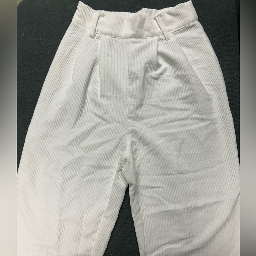 Shein white corduroy pants